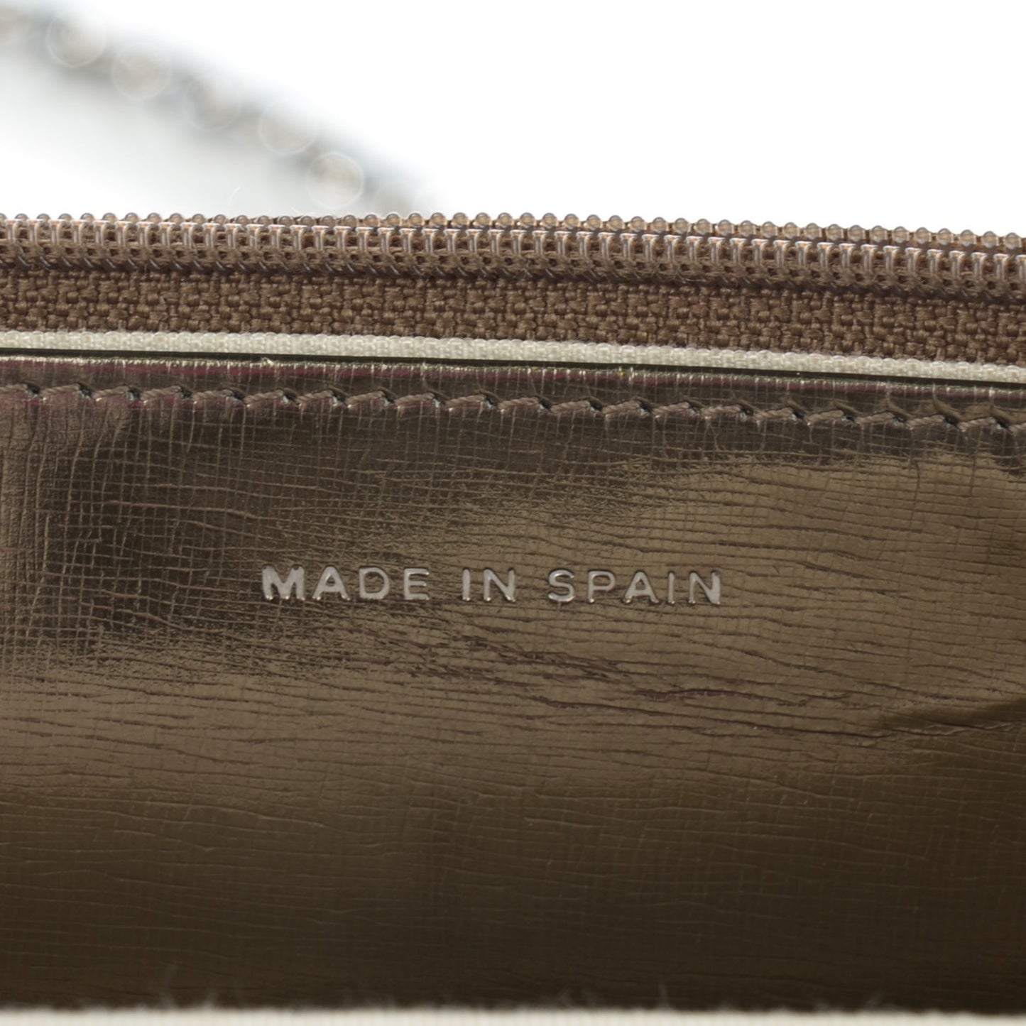 Metallic Calfskin Timeless CC Wallet on Chain WOC Bronze