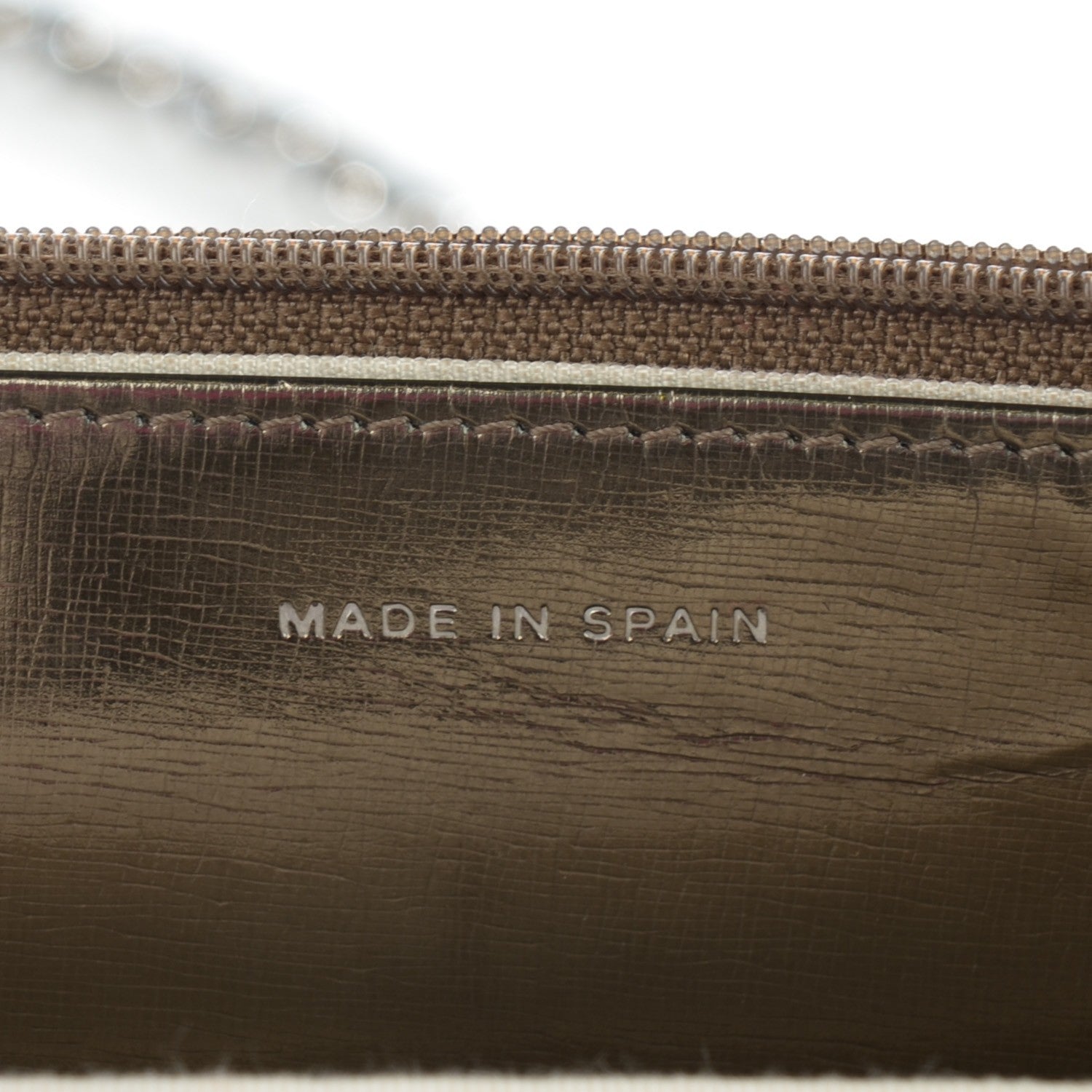 Chanel Metallic Calfskin Timeless CC Wallet on Chain WOC Bronze 7 of 9