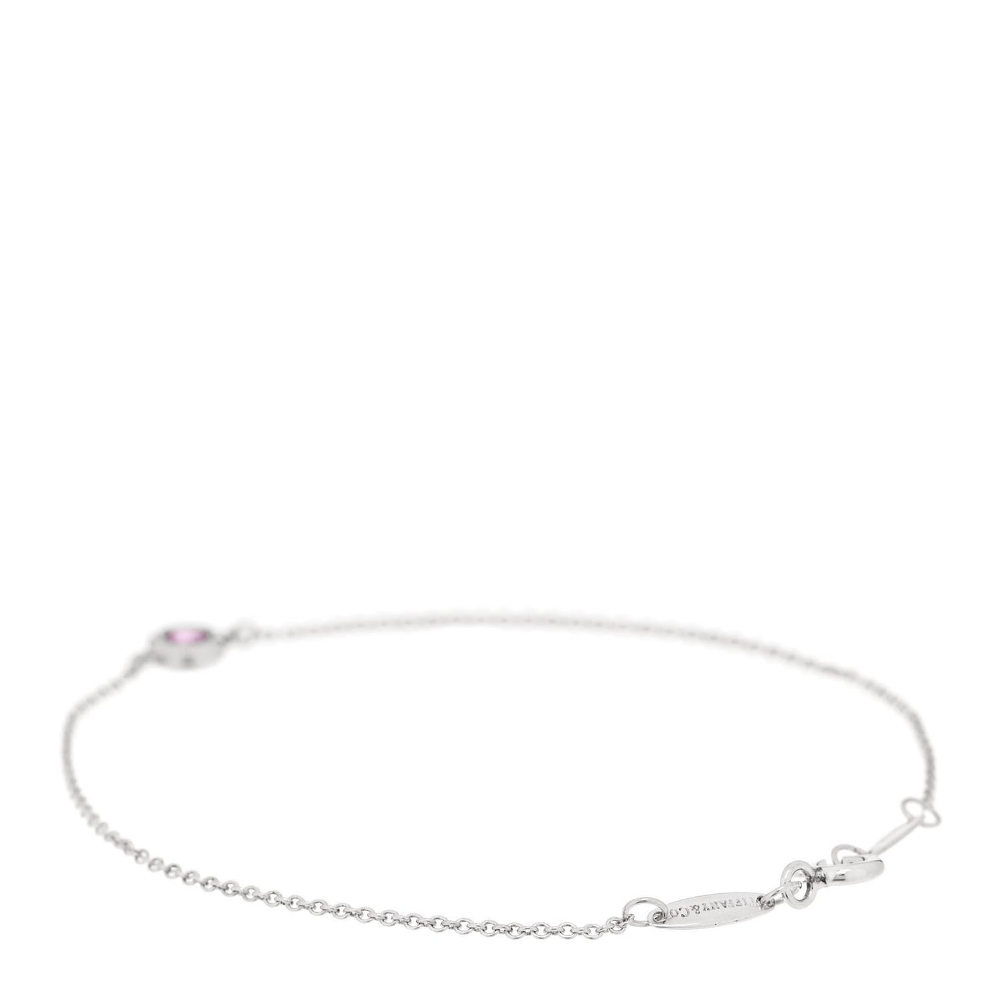 Sterling Silver Pink Sapphire Elsa Peretti Color By The Yard Bracelet