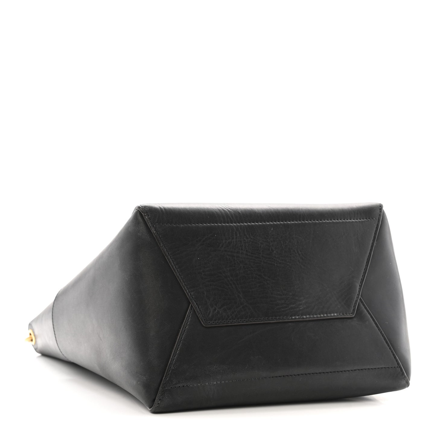 Soft Grained Calfskin Sangle Bucket Bag Black