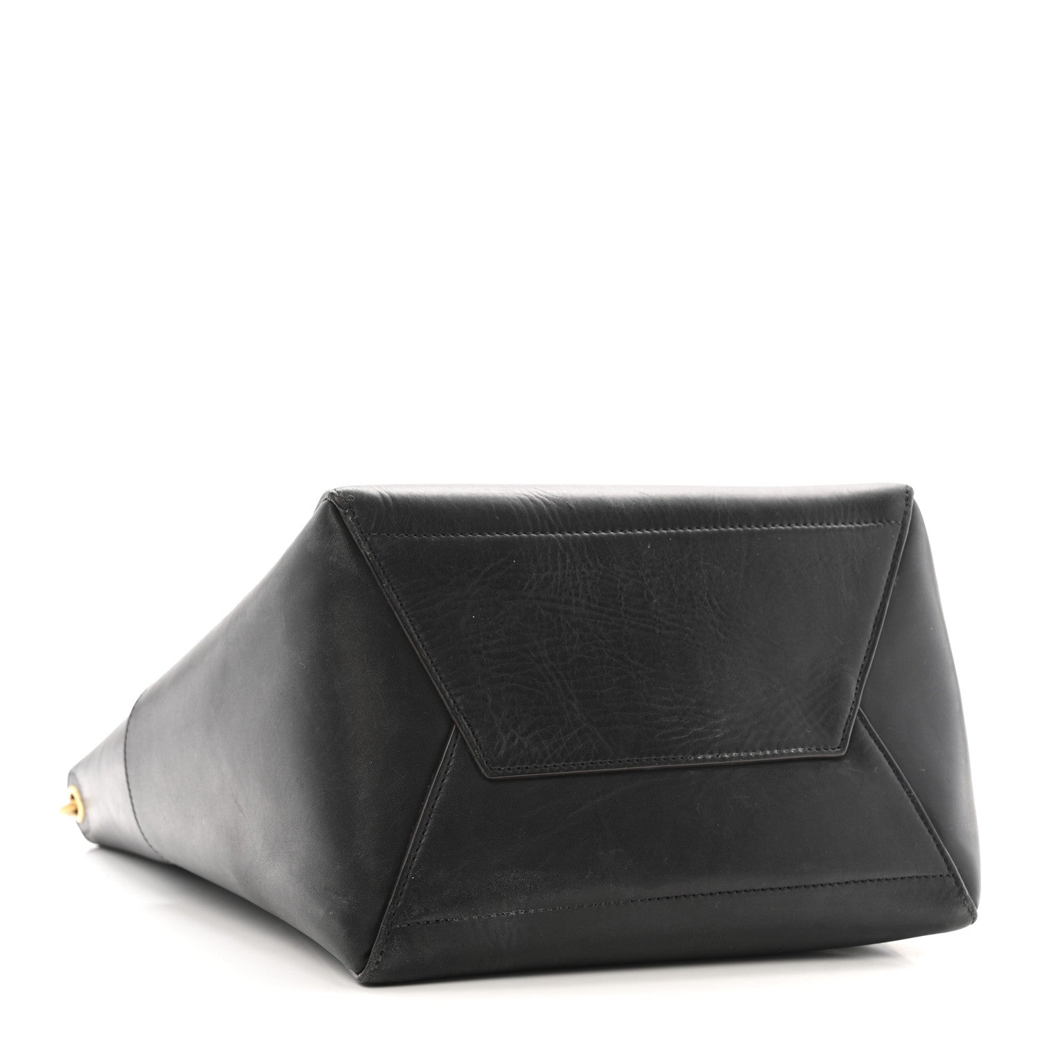 Celine Soft Grained Calfskin Sangle Bucket Bag Black 4 of 12