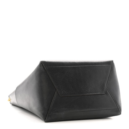 Celine Soft Grained Calfskin Sangle Bucket Bag Black 4 of 12