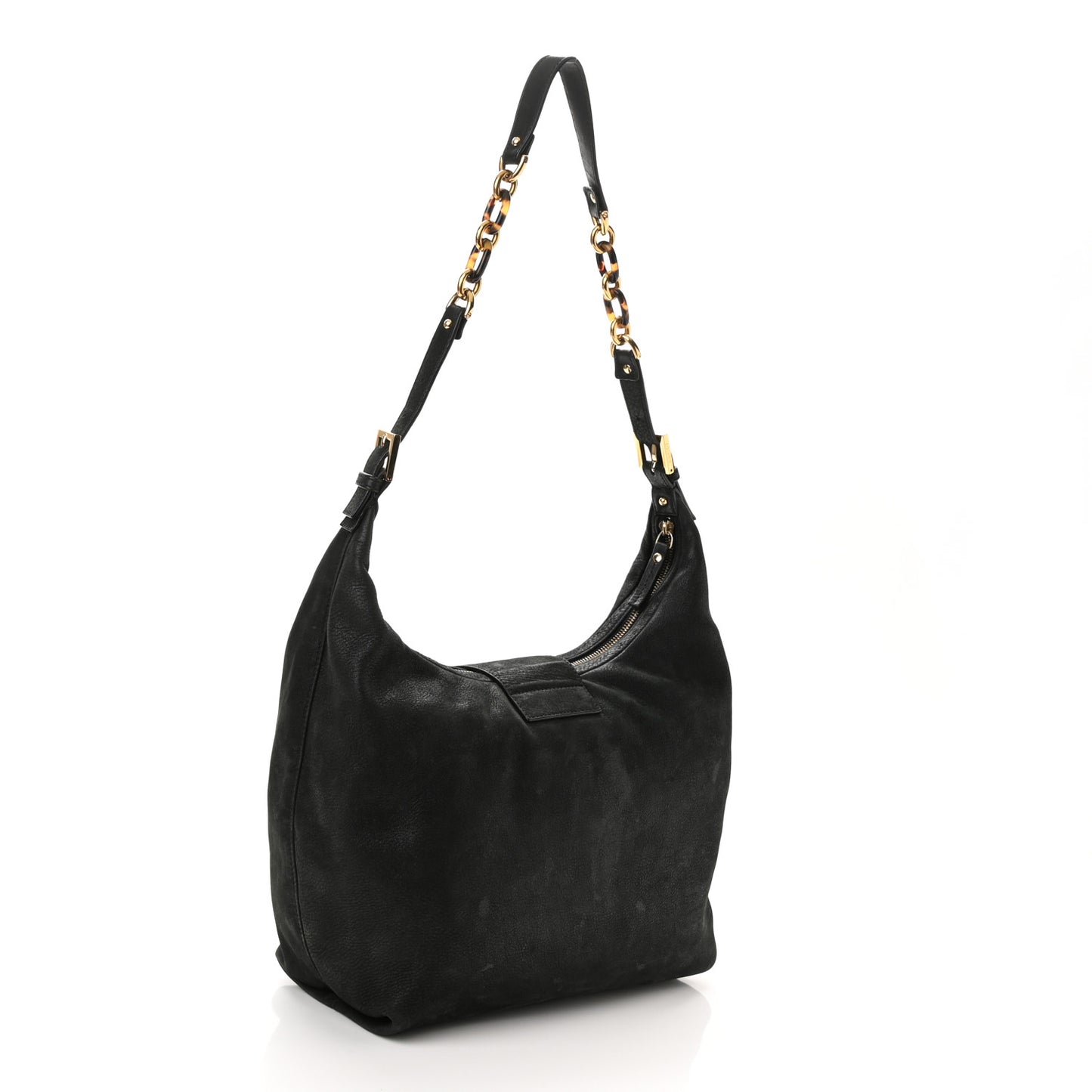 Vitello Savana Forever Hobo Black Tartaruga Natural