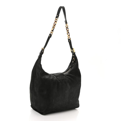 Fendi Vitello Savana Forever Hobo Black Tartaruga Natural 3 of 9