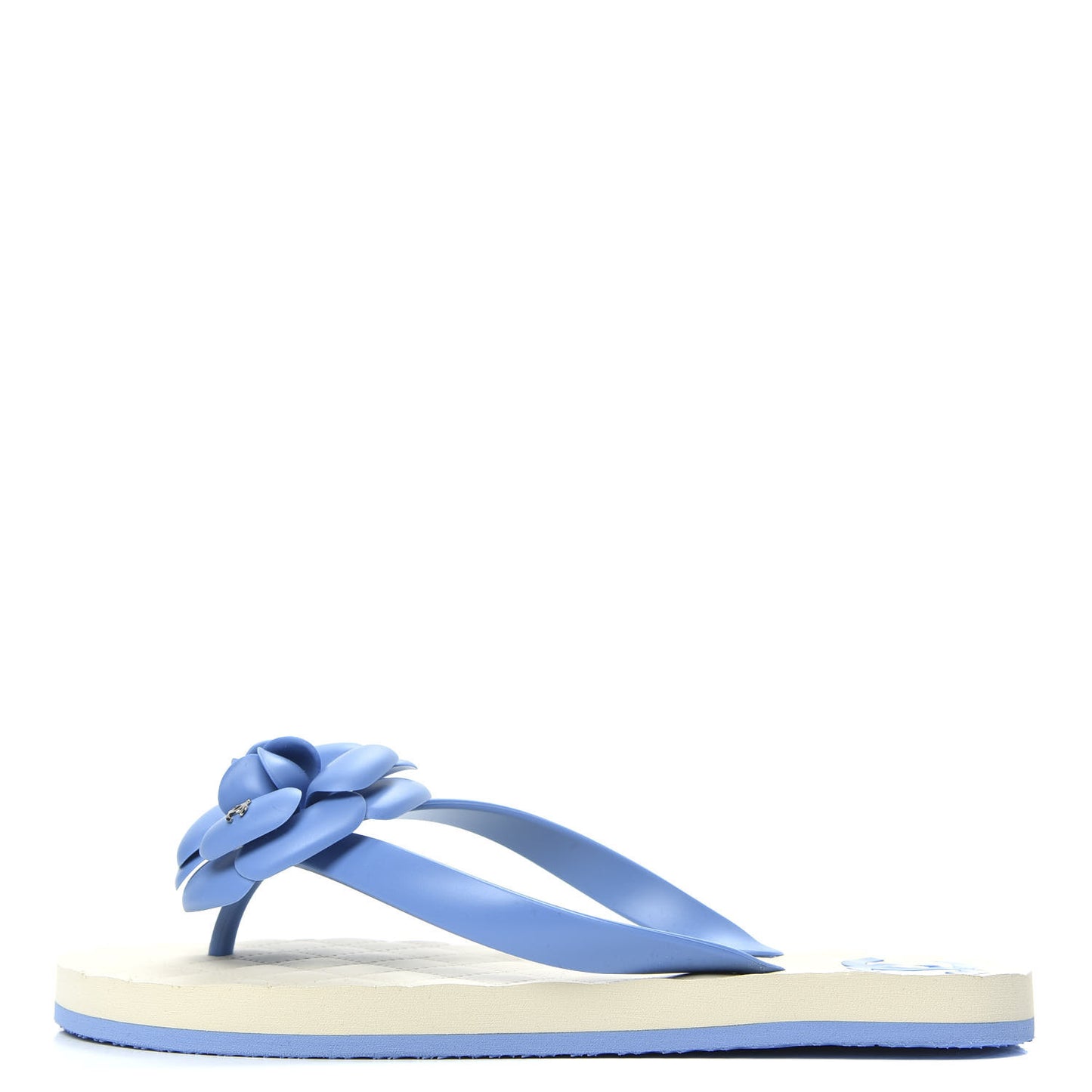 PVC Camellia Thong Sandals 37 Blue