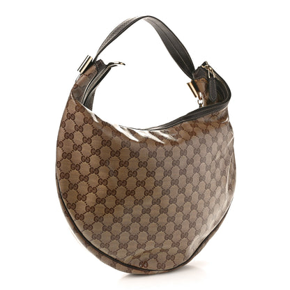 Gucci Crystal Monogram Duchessa Hobo Brown 3 of 10