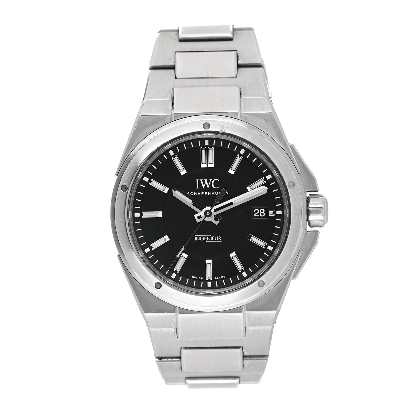 Stainless Steel 40mm Ingenieur Automatic Watch Black IW323902
