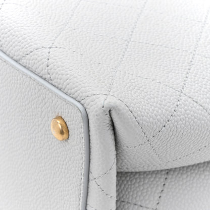 Chanel Grained Calfskin Stitched Small Drawstring Bag Grey 11 of 12