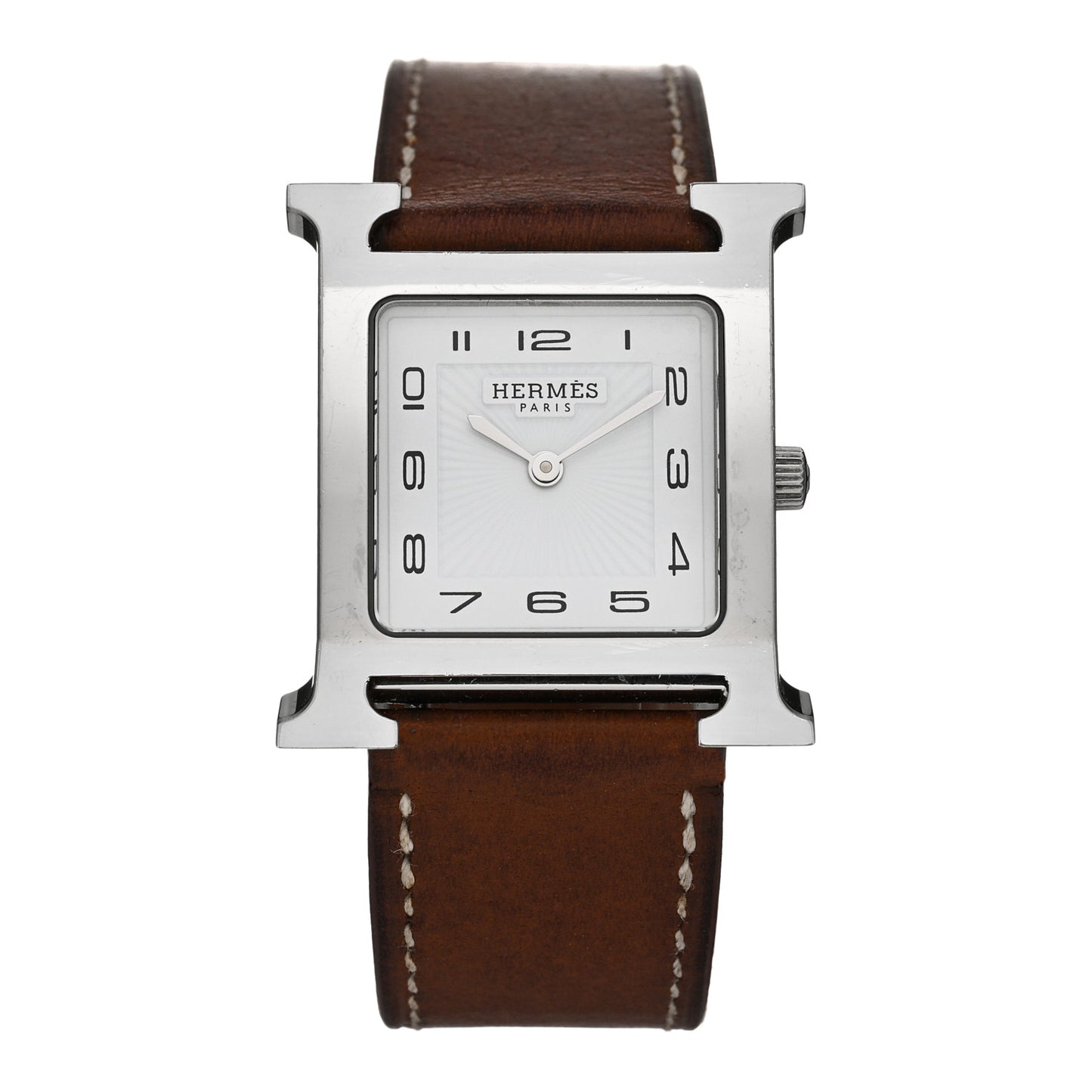 Stainless Steel Barenia 26mm Heure H Hour Quartz Watch Fauve