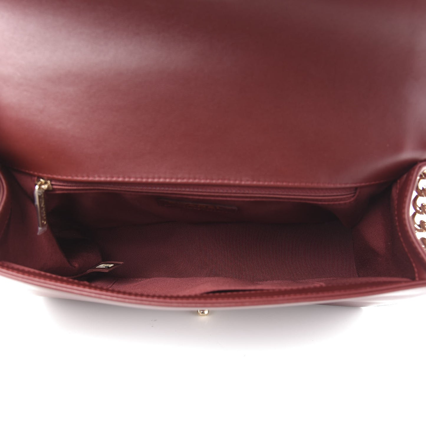 Lambskin Quilted New Medium Boy Flap Dark Red