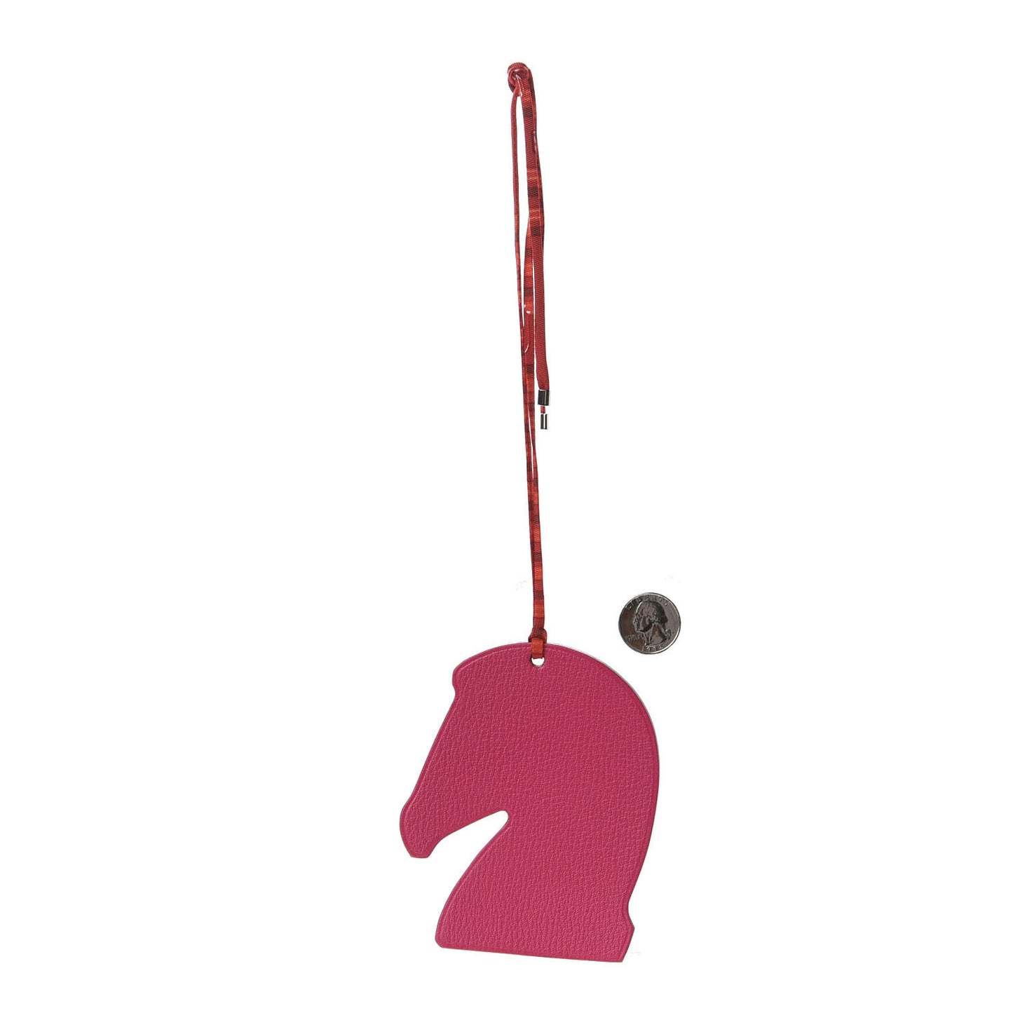 Everlisse Chevre Mysore Samarcande Horse Ornament Bag Charm Orange Poppy Rose Tyrien