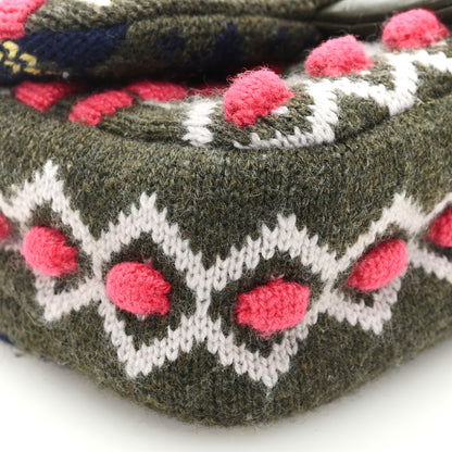 Chanel Cashmere Knit Extra Mini Single Flap Khaki Multicolor 8 of 9