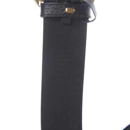 Gucci Textured Calfskin Double G 40mm Belt 75 30 Black 3 of 5