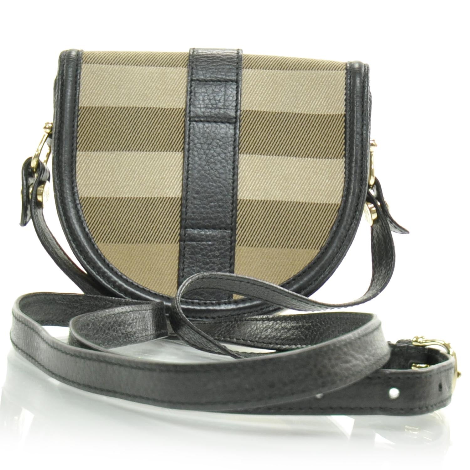 Burberry Prorsum Canvas Leather Small Check Crossbody Bag 4 of 10