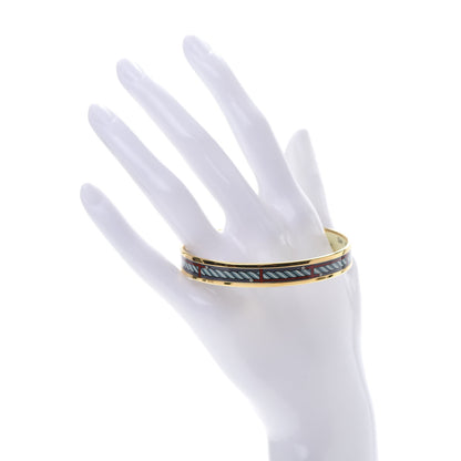 Hermes Enamel Printed Narrow Quadridge Bracelet 65 Art Moderne 2 of 5