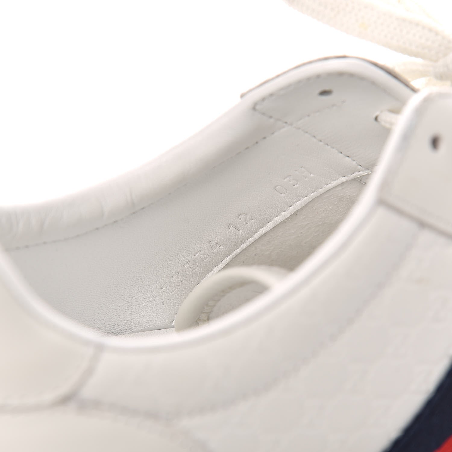 Gucci Microguccissima Mens Web Sneakers 12 White 10 of 11