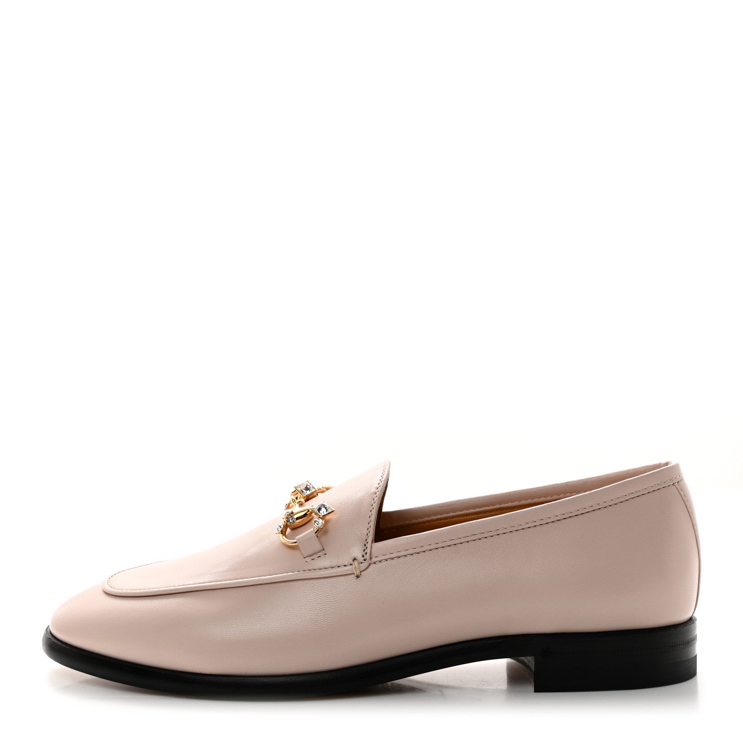 Gucci Malaga Kid 70 Cyrstal Horsebit Jordaan Loafers 38 Pink Hibiscus 1 of 9