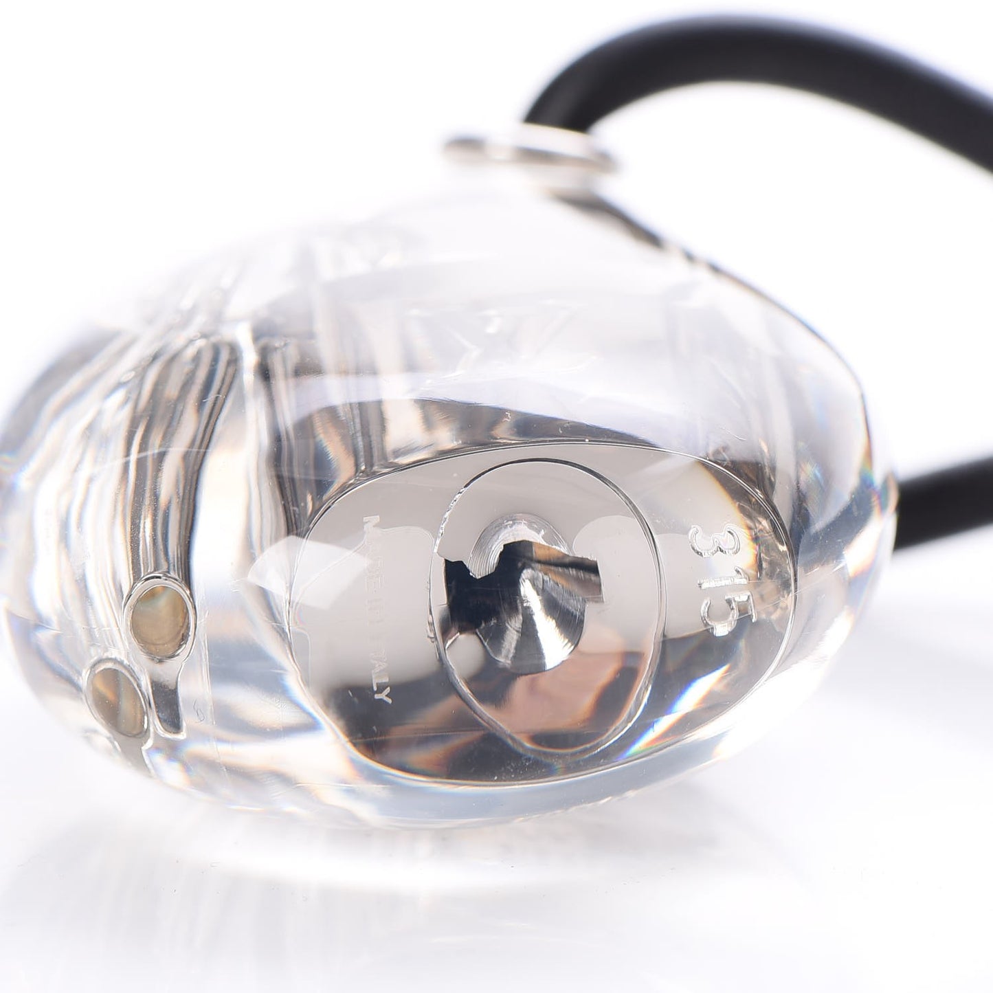 Palladium Resin Heroic Lock Bag Charm Key Holder