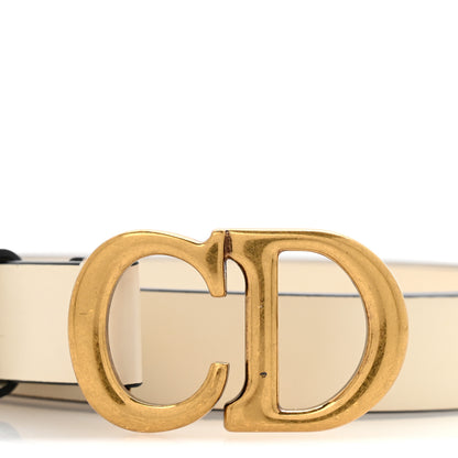 Christian Dior Calfskin Saddle Belt 80 32 White 7 of 9