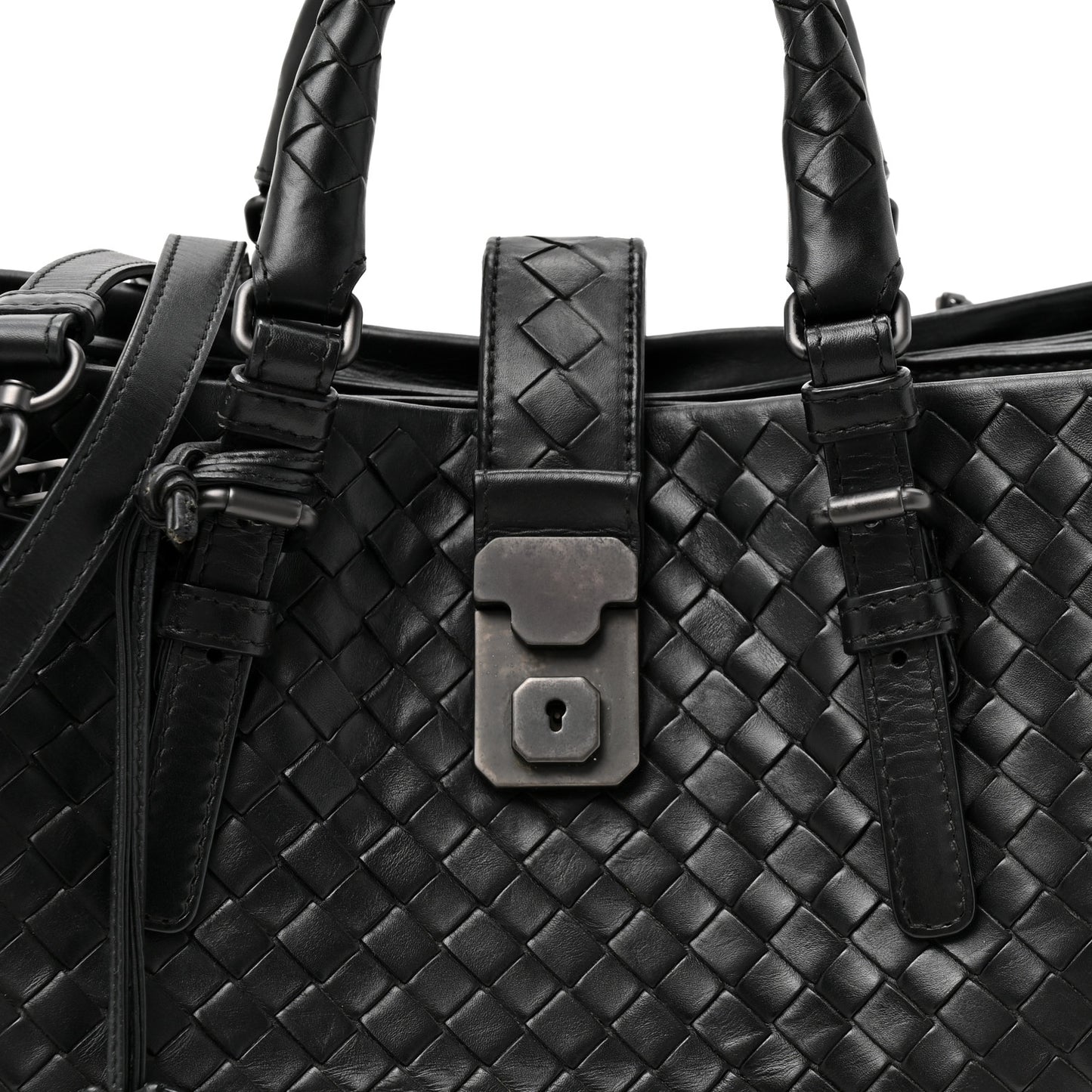 Small Intrecciato Small Roma Tote Black