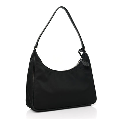Prada Tessuto Nylon Saffiano Mini Re-Edition 2005 Bag Black 3 of 8