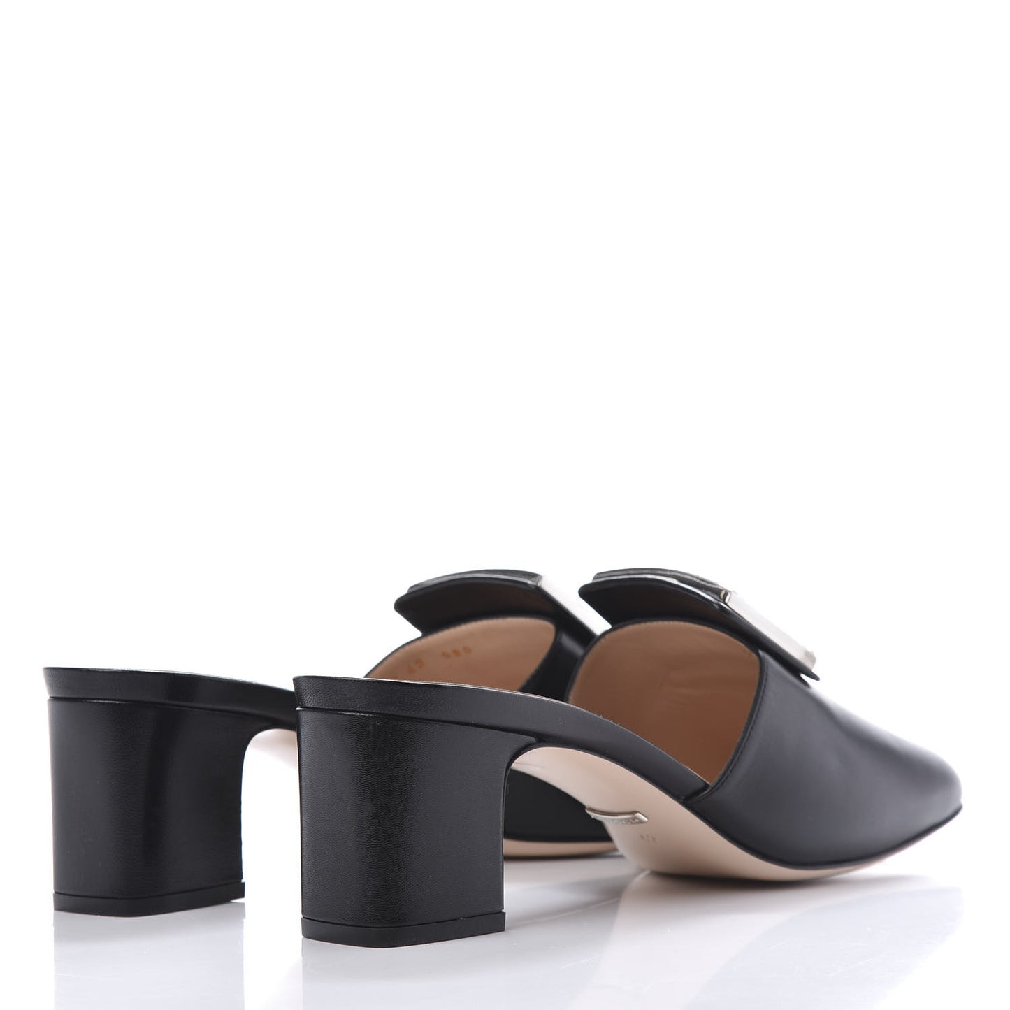 Malaga Kid Crystal Square G Madelyn Mules 42 Black