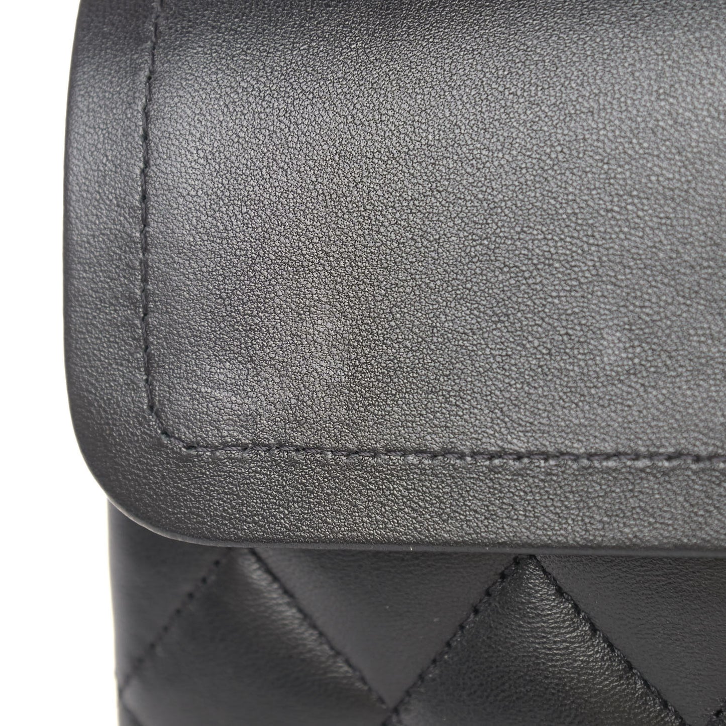 Lambskin Quilted Small Double Flap Black