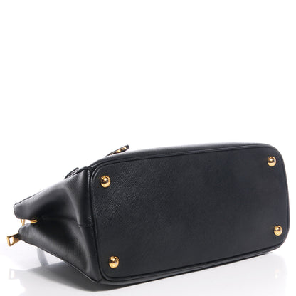 Prada Saffiano Lux Small Double Zip Tote Nero Black 4 of 11