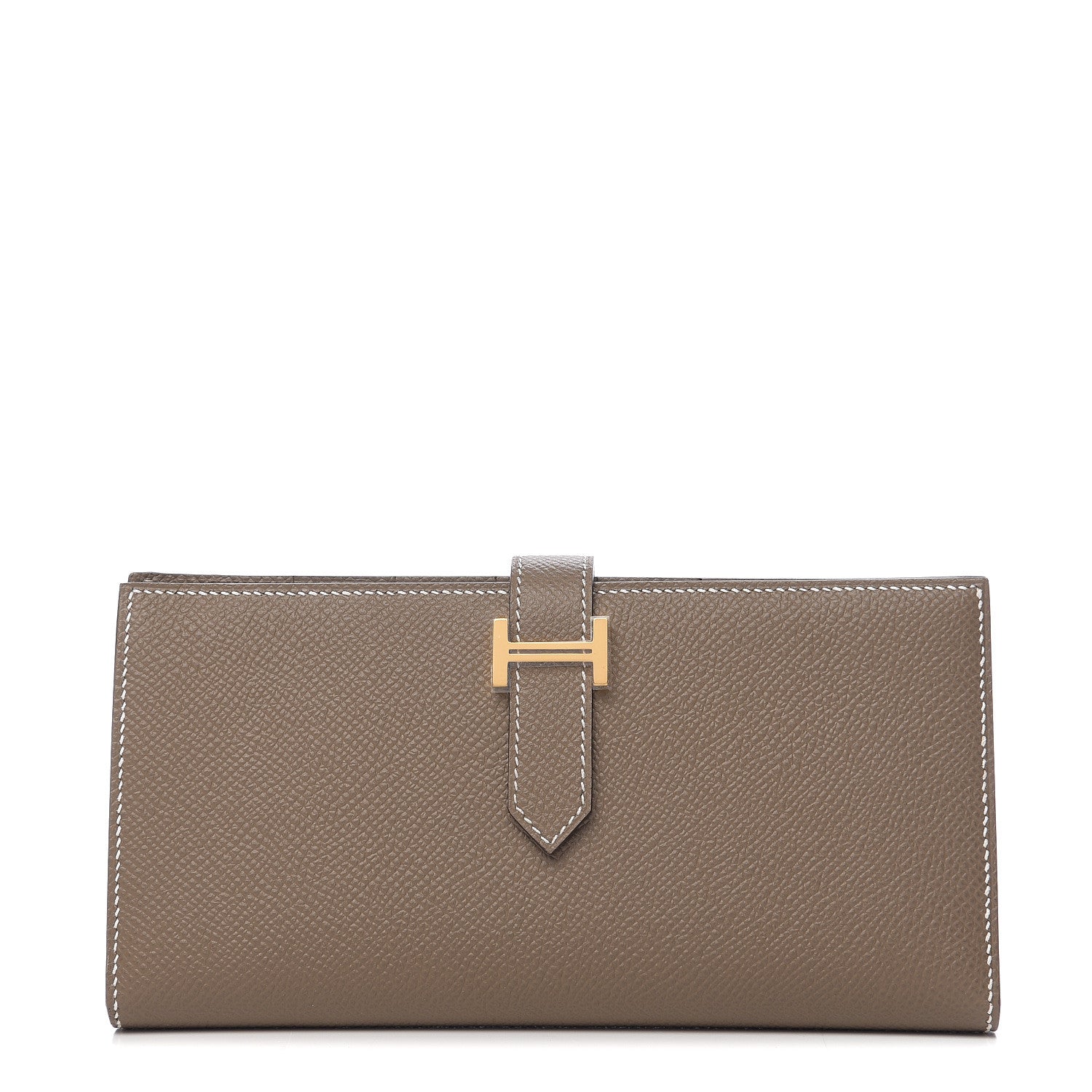 Hermes Epsom Bearn Gusset Wallet Etoupe 1 of 7