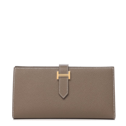 Hermes Epsom Bearn Gusset Wallet Etoupe 1 of 7