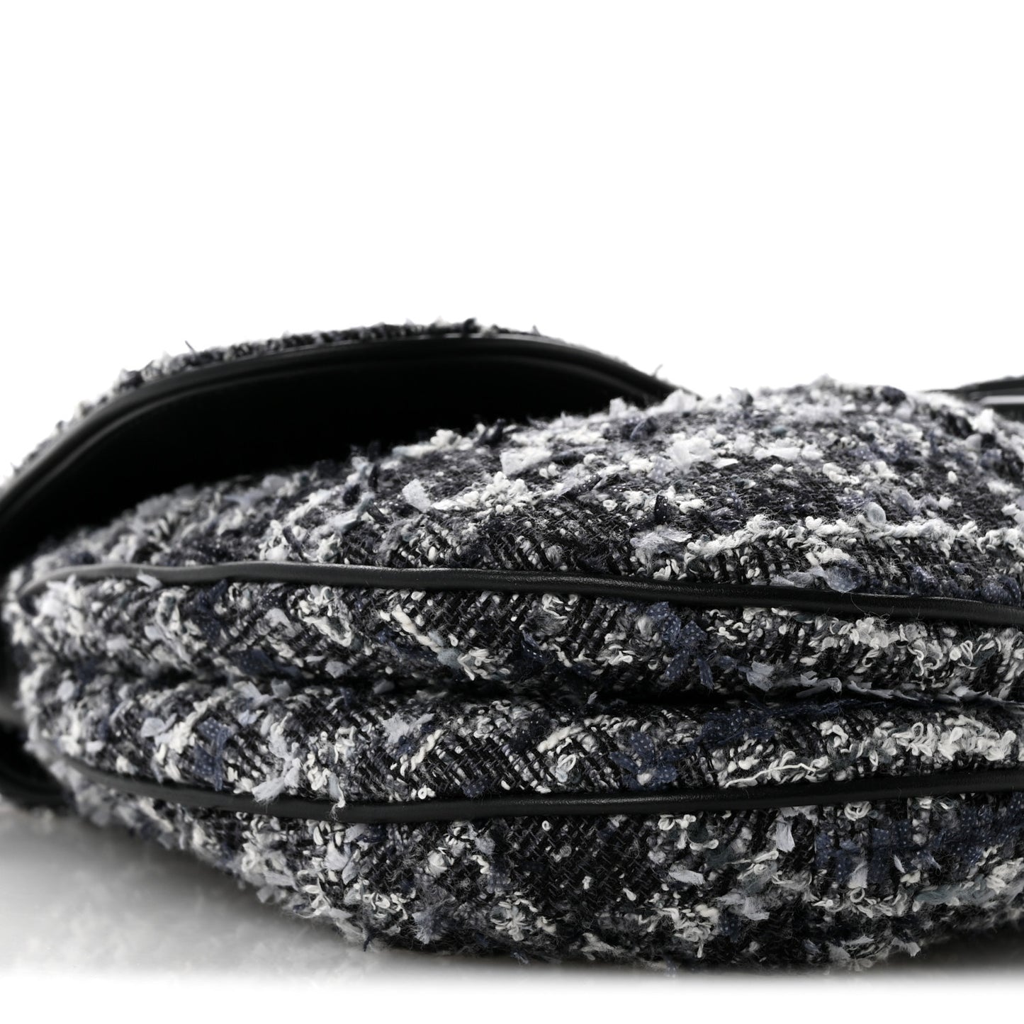 Tweed Saddle Bag Black Silver