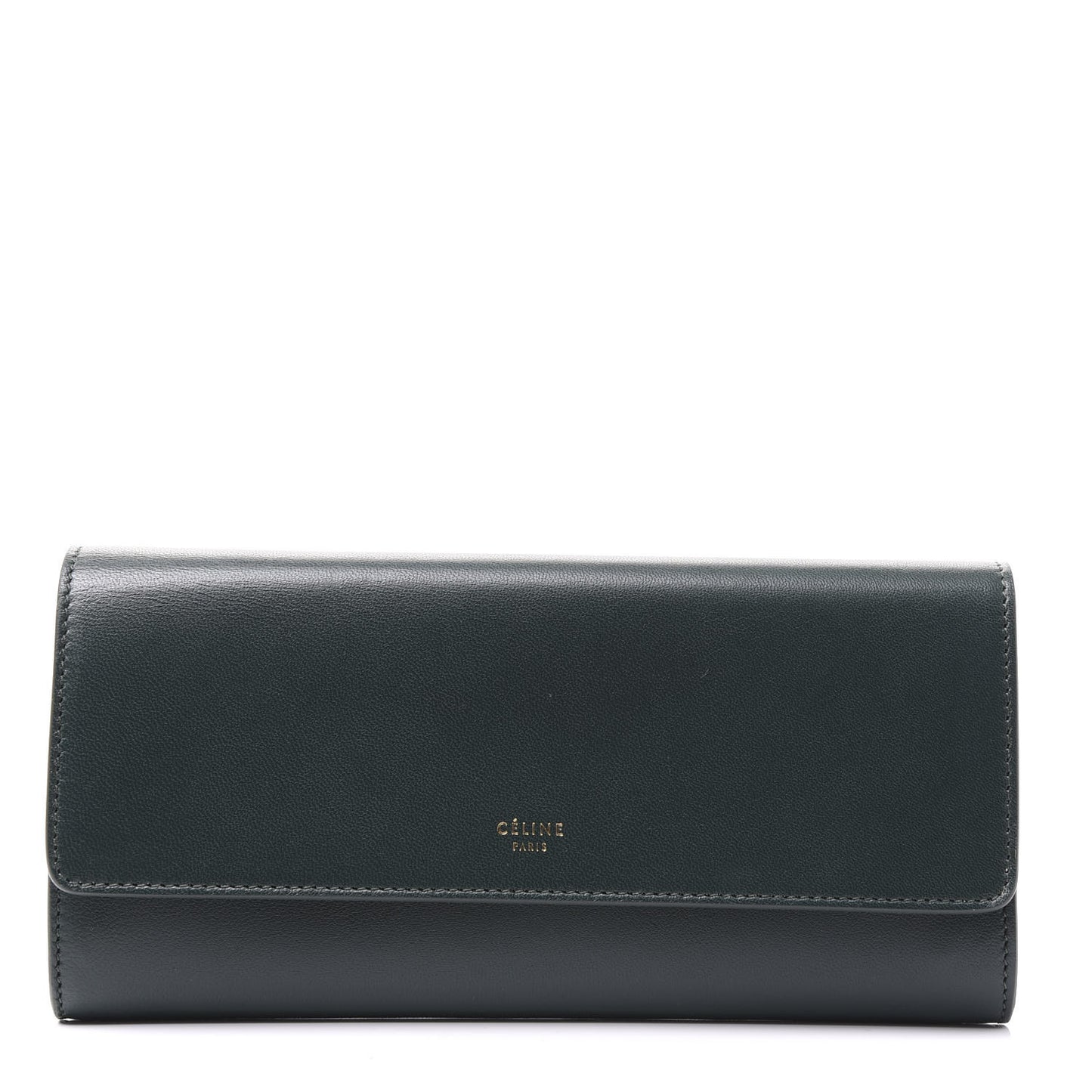 Lambskin Large Flap Wallet Emerald