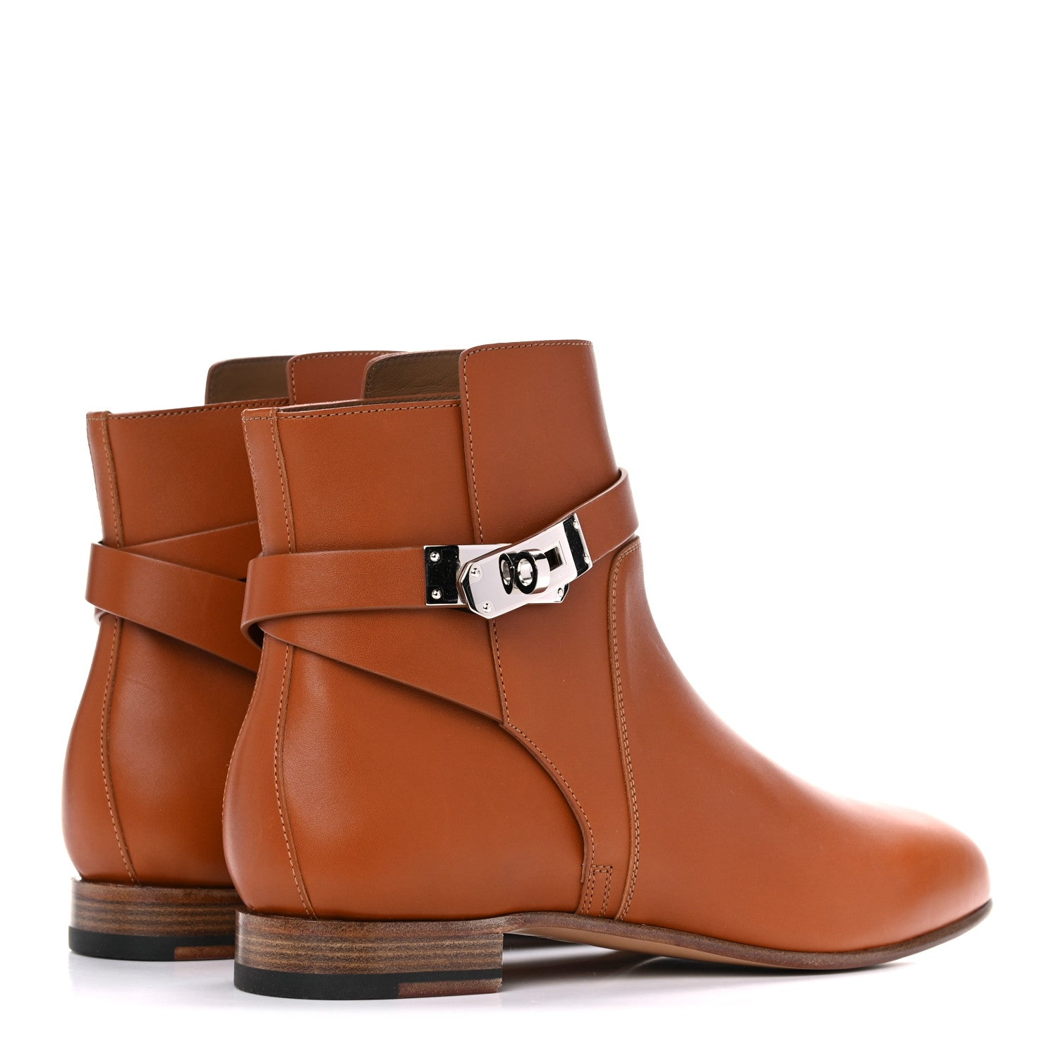 Hermes Calfskin Neo Low Boots 38.5 Natural 4 of 17