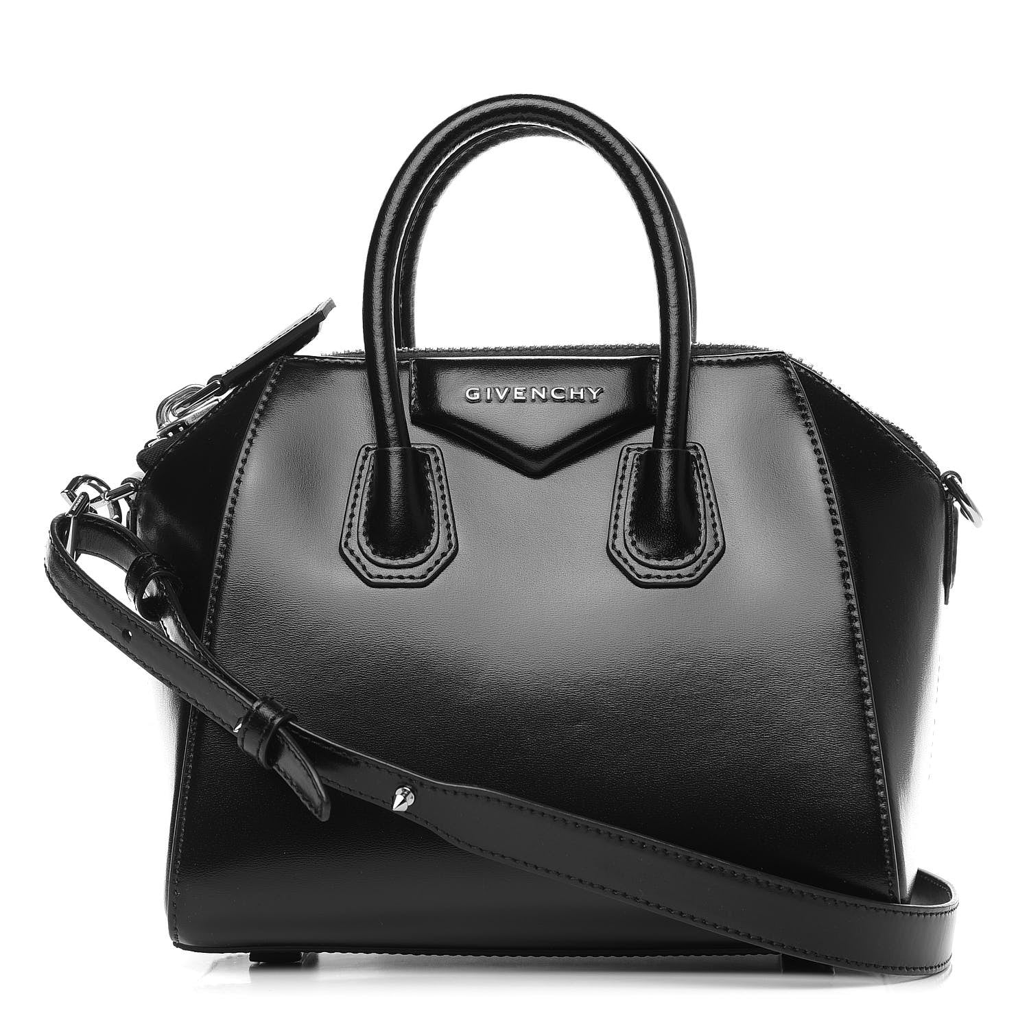 Givenchy Shiny Lord Calfskin Mini Antigona Black 1 of 9