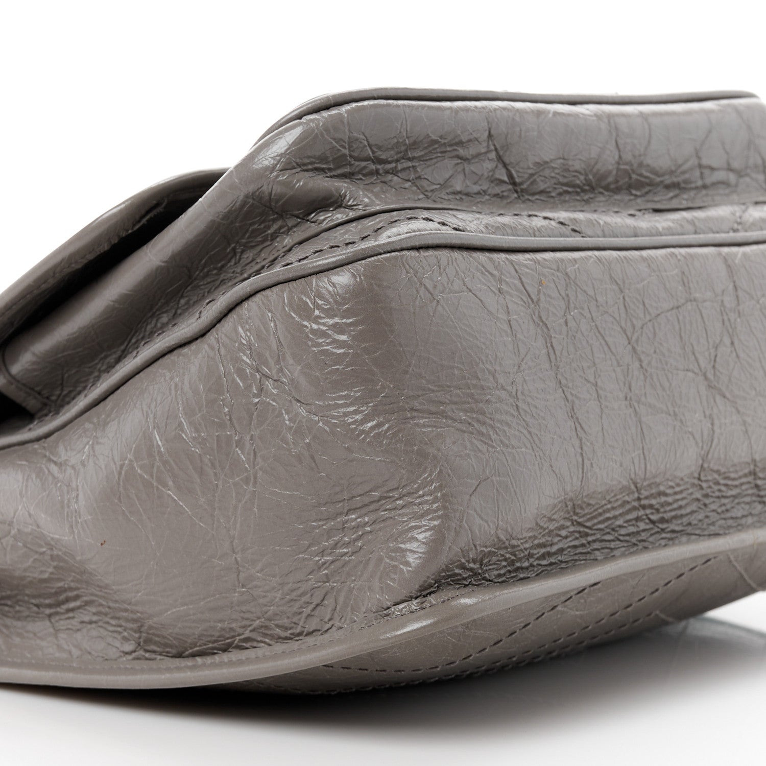 Saint Laurent SAINT LAURENT Crinkled Calfskin Matelasse Monogram Medium Niki Chain Satchel Fog 10 of 11