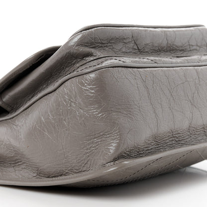 Saint Laurent SAINT LAURENT Crinkled Calfskin Matelasse Monogram Medium Niki Chain Satchel Fog 10 of 11