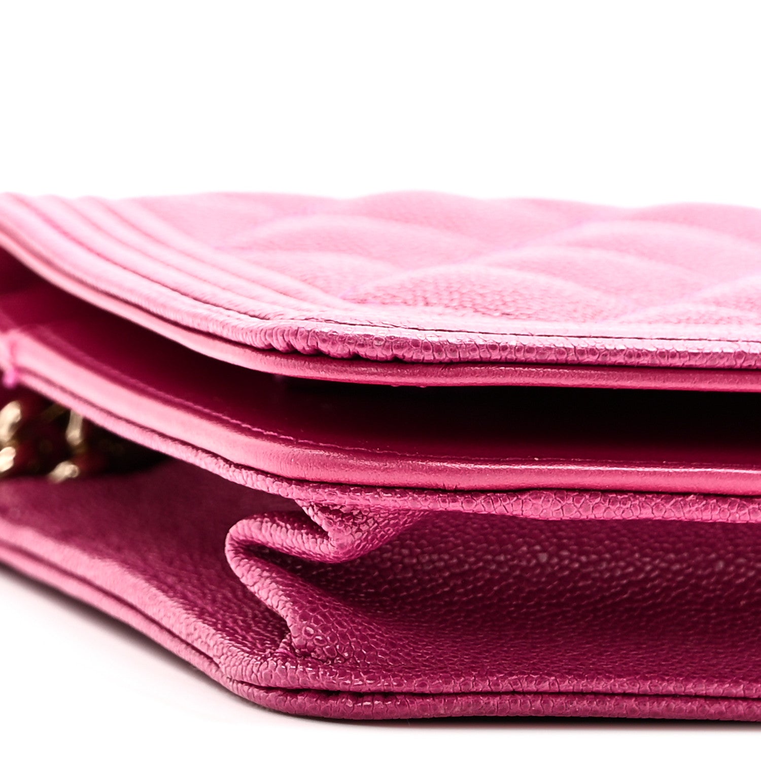 Chanel Caviar Quilted Boy Wallet On Chain WOC Fuchsia 10 of 12