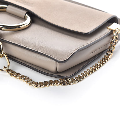 Chloe Suede Calfskin Small Faye Shoulder Bag Motty Grey 8 of 8