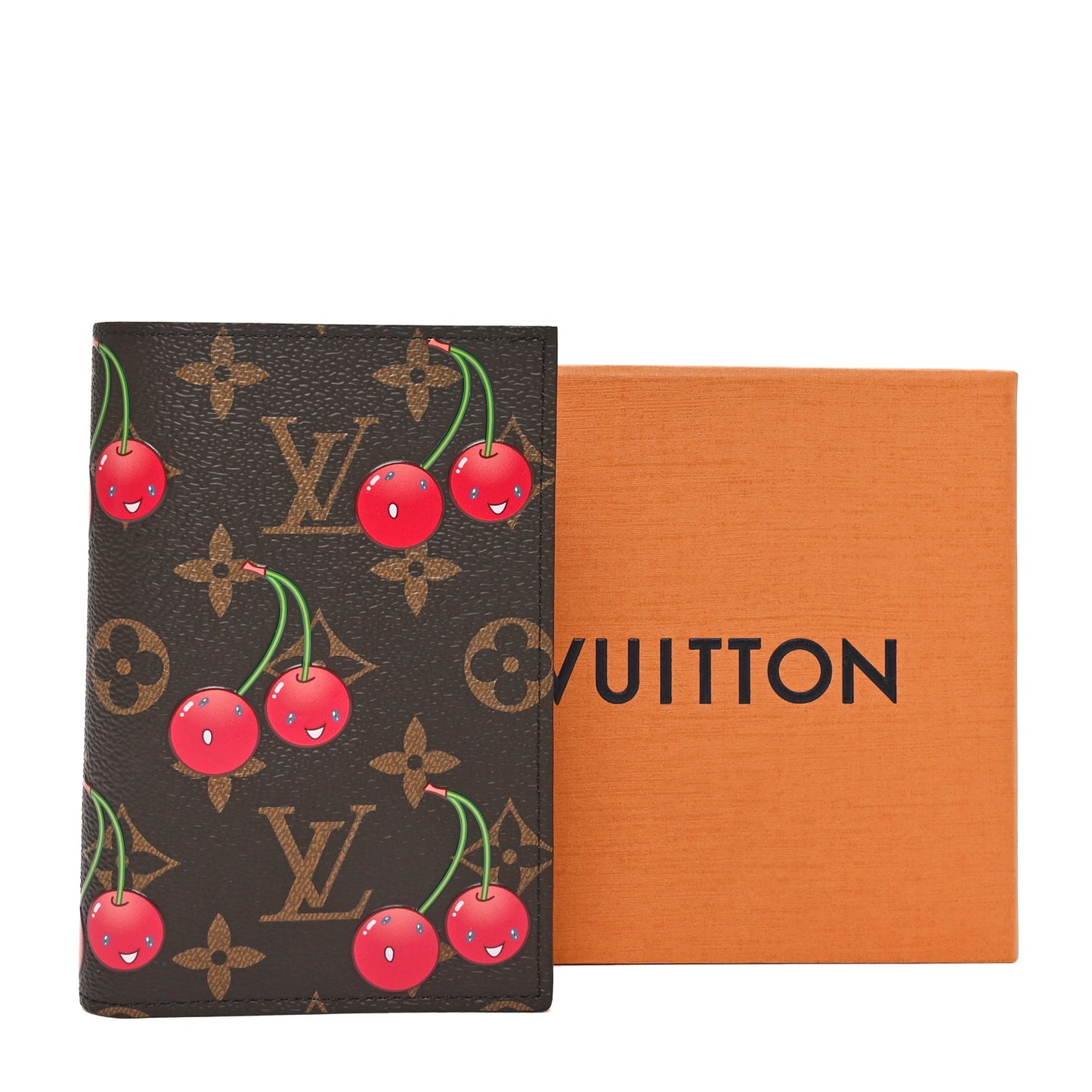 LV X TM Monogram Cerises Passport Cover