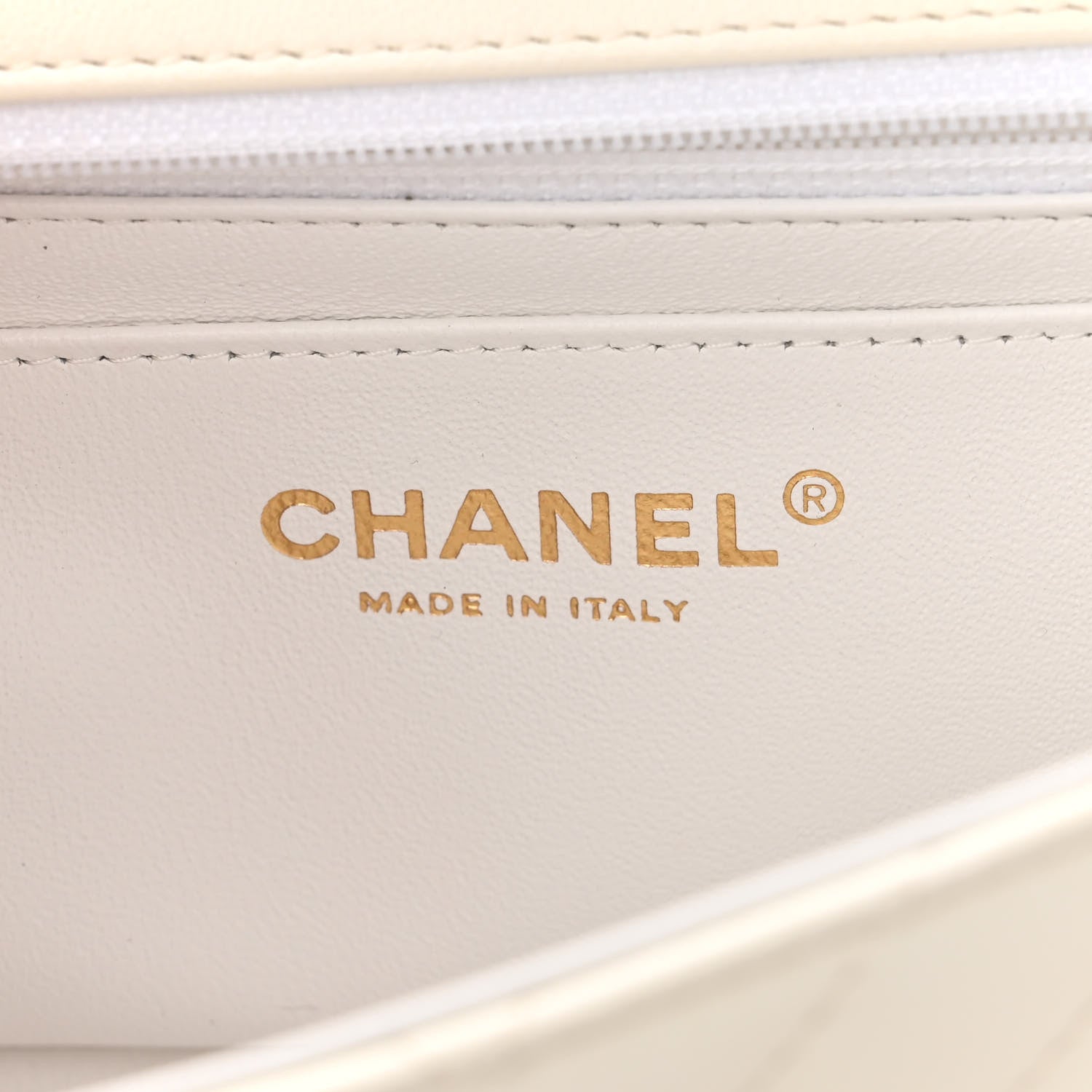 Chanel Lambskin Chevron Quilted Mini Rectangular Flap White 6 of 10