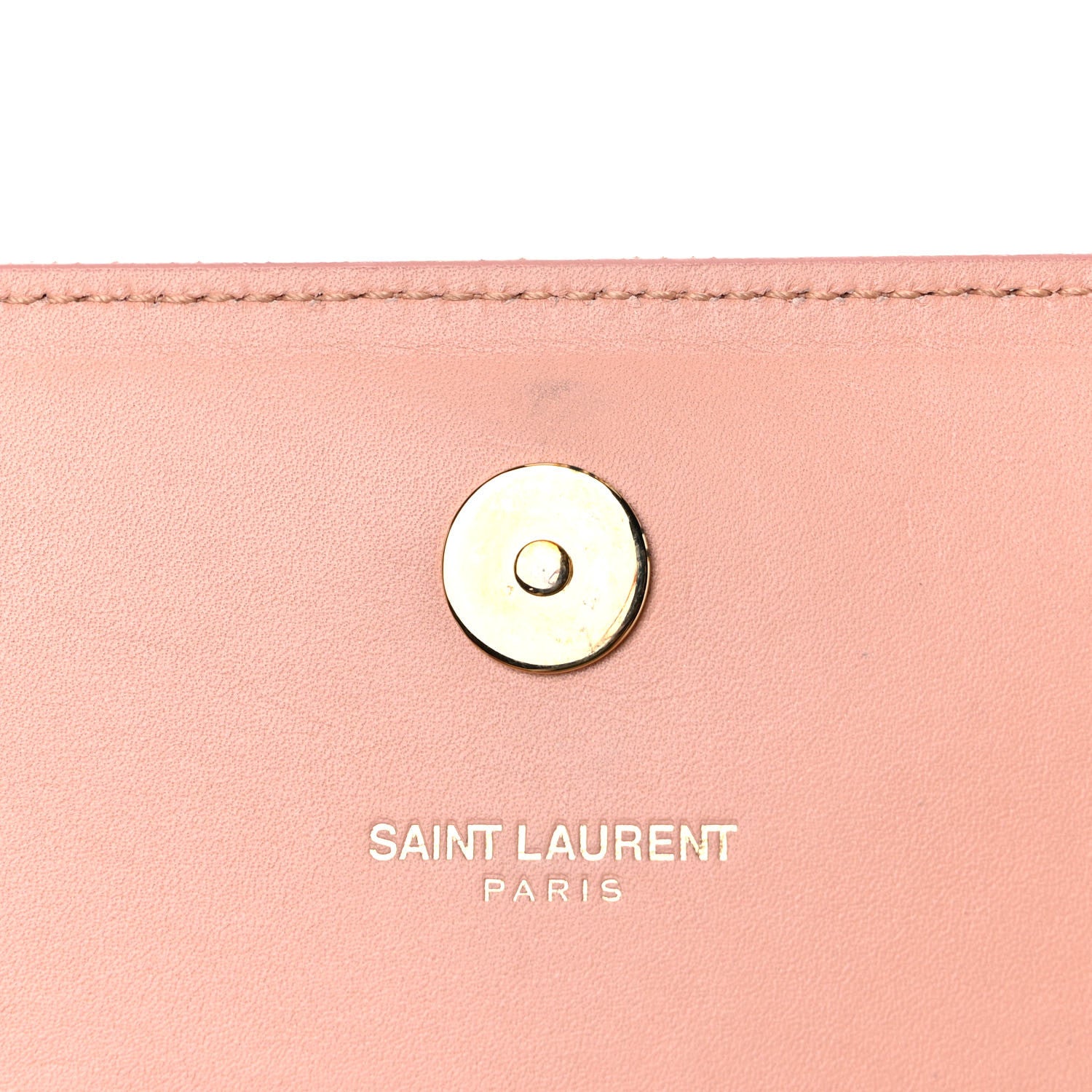 Saint Laurent Calfskin Classic Monogram Cassandre Clutch Blush 14 of 18