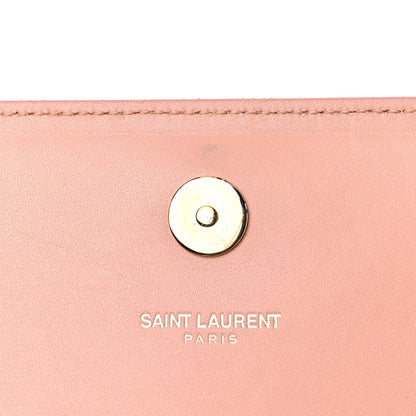 Saint Laurent Calfskin Classic Monogram Cassandre Clutch Blush 14 of 18