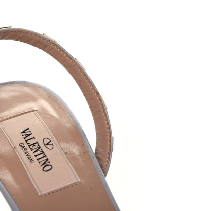 Valentino Garavani Suede Nappa Rockstud Half D'Orsay Slingback 50mm Pumps 37 Pastel Grey 15 of 17