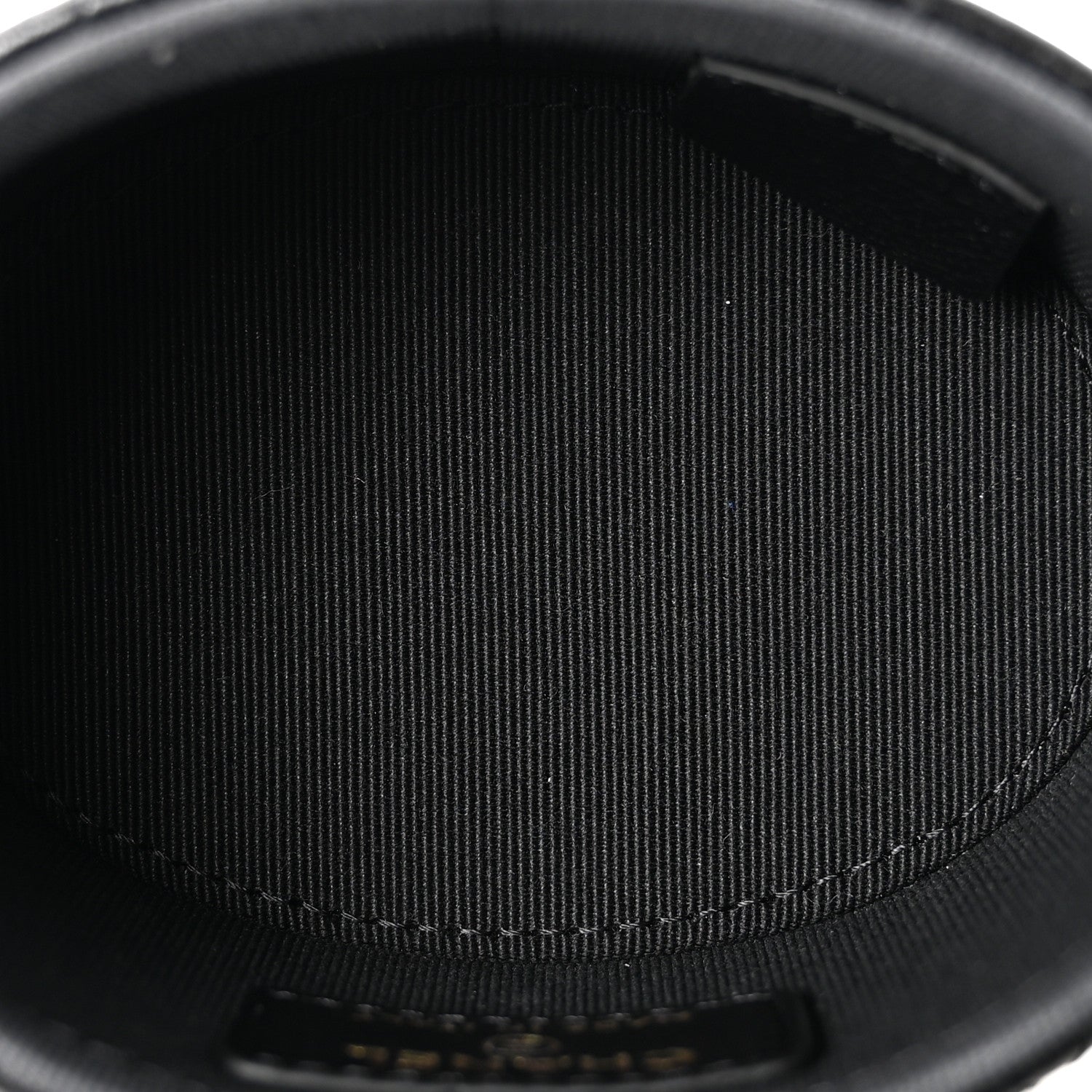 Chanel Lambskin Quilted Mini Round Vanity Case With Chain Black 5 of 12