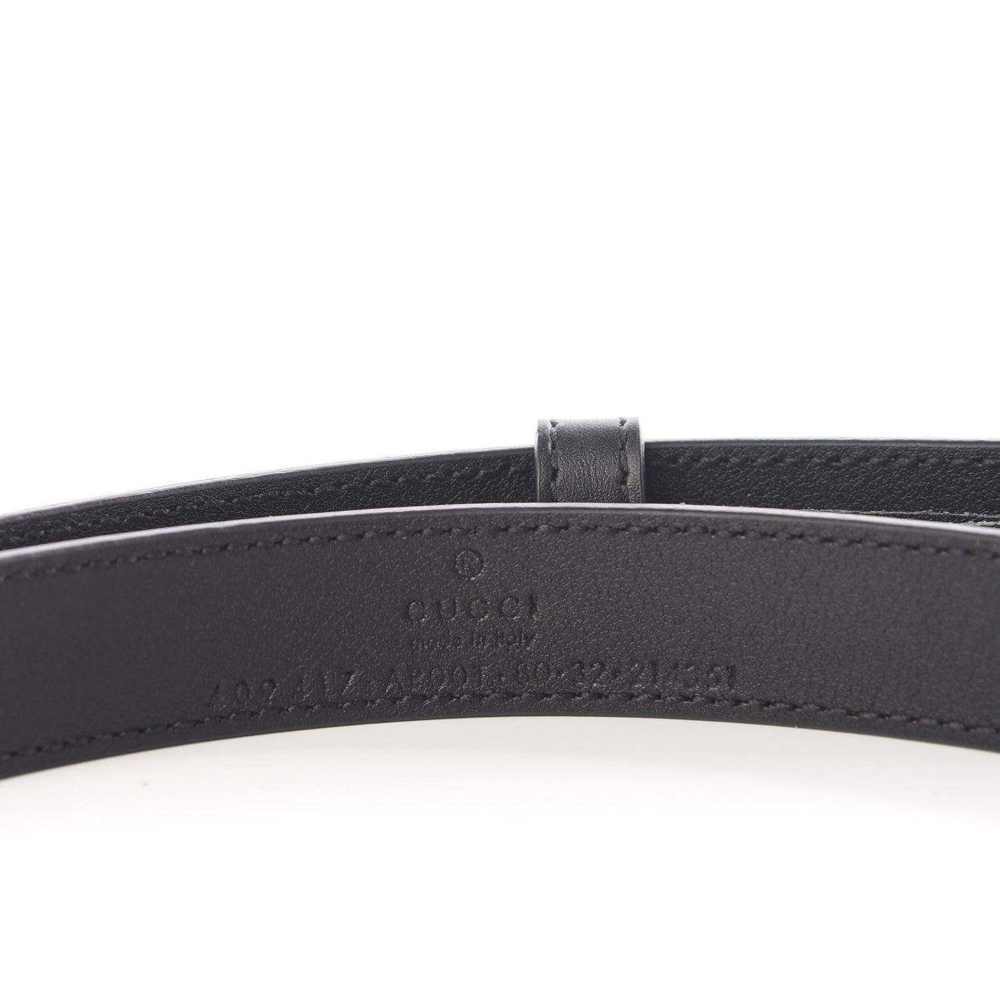 Calfskin Double G 20mm Belt 80 32 Black