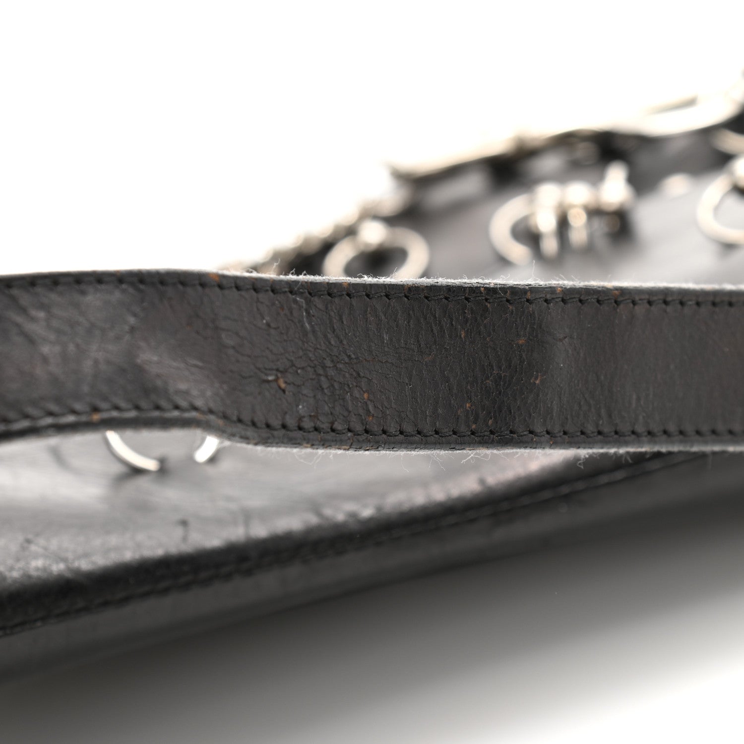 Christian Dior Calfskin Hardcore Pierced Saddle Bag Black 19 of 21