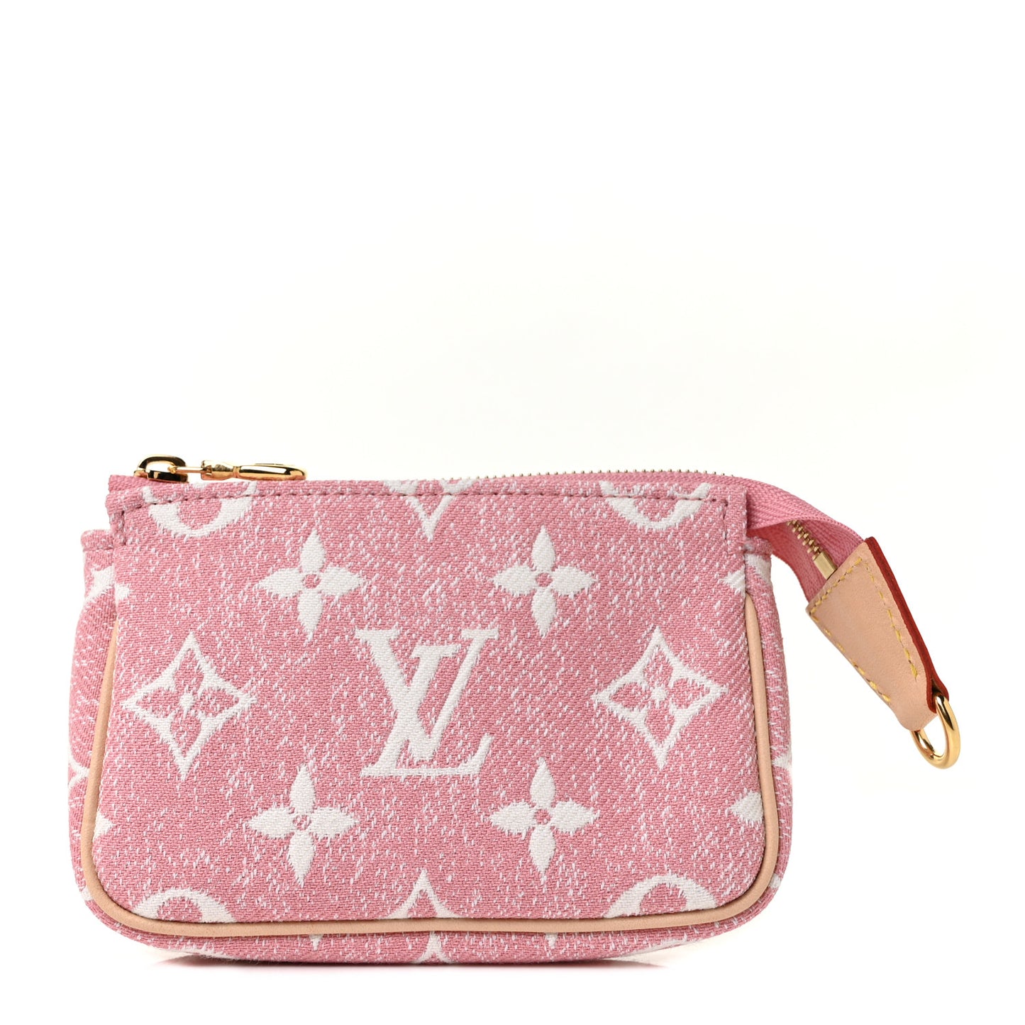 Denim Jacquard Monogram Micro Pochette Accessories Rose