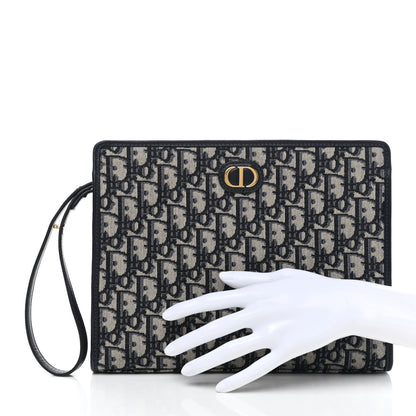 Christian Dior Oblique 30 Montaigne Pouch Blue 2 of 7
