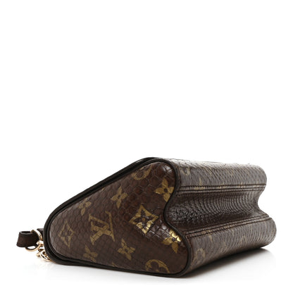 Louis Vuitton Snakeskin Monogram Twist Shoulder Bag PM Brown 4 of 9