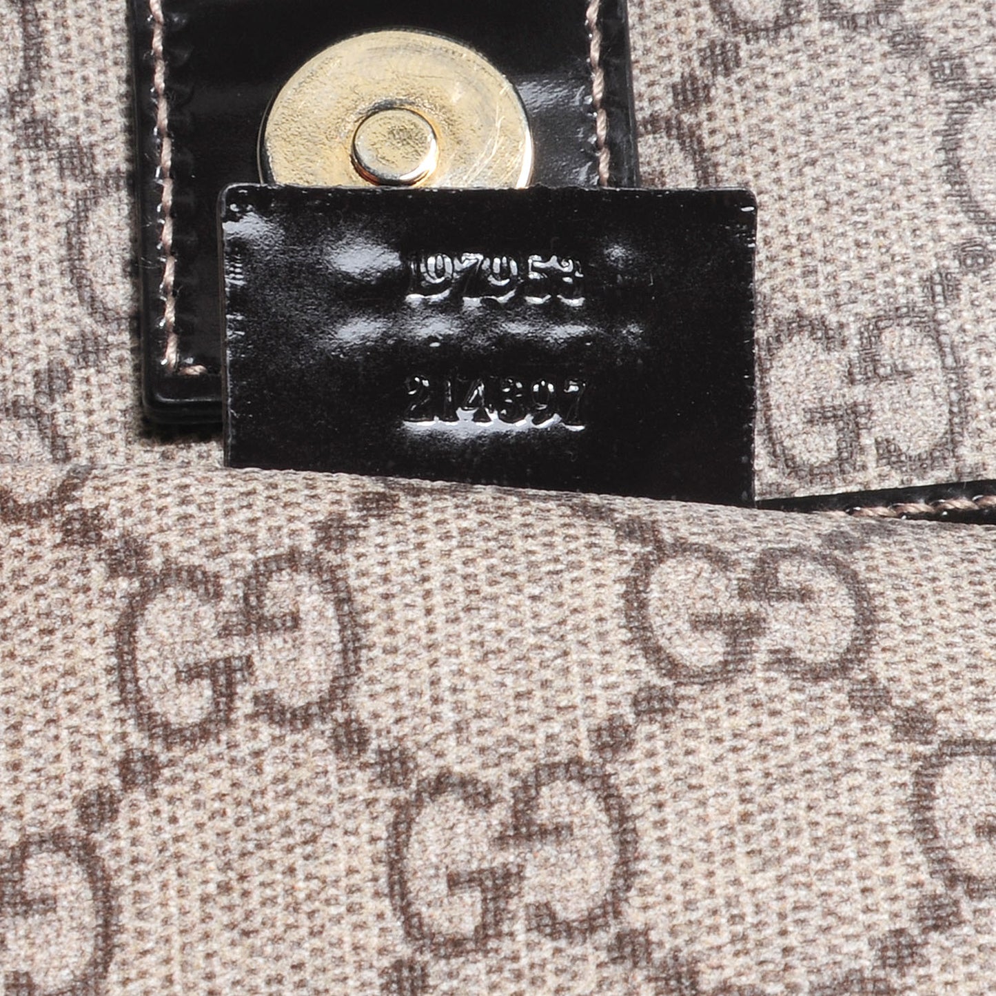GG Plus Monogram Tattoo Heart Medium Joy Tote Dark Brown